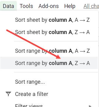 Cách xóa hàng trống trong Google Sheets